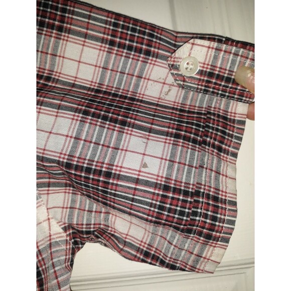 Mongoose 4T Black Red Plaid Button Down Dress Shirt - Picture 6 of 7